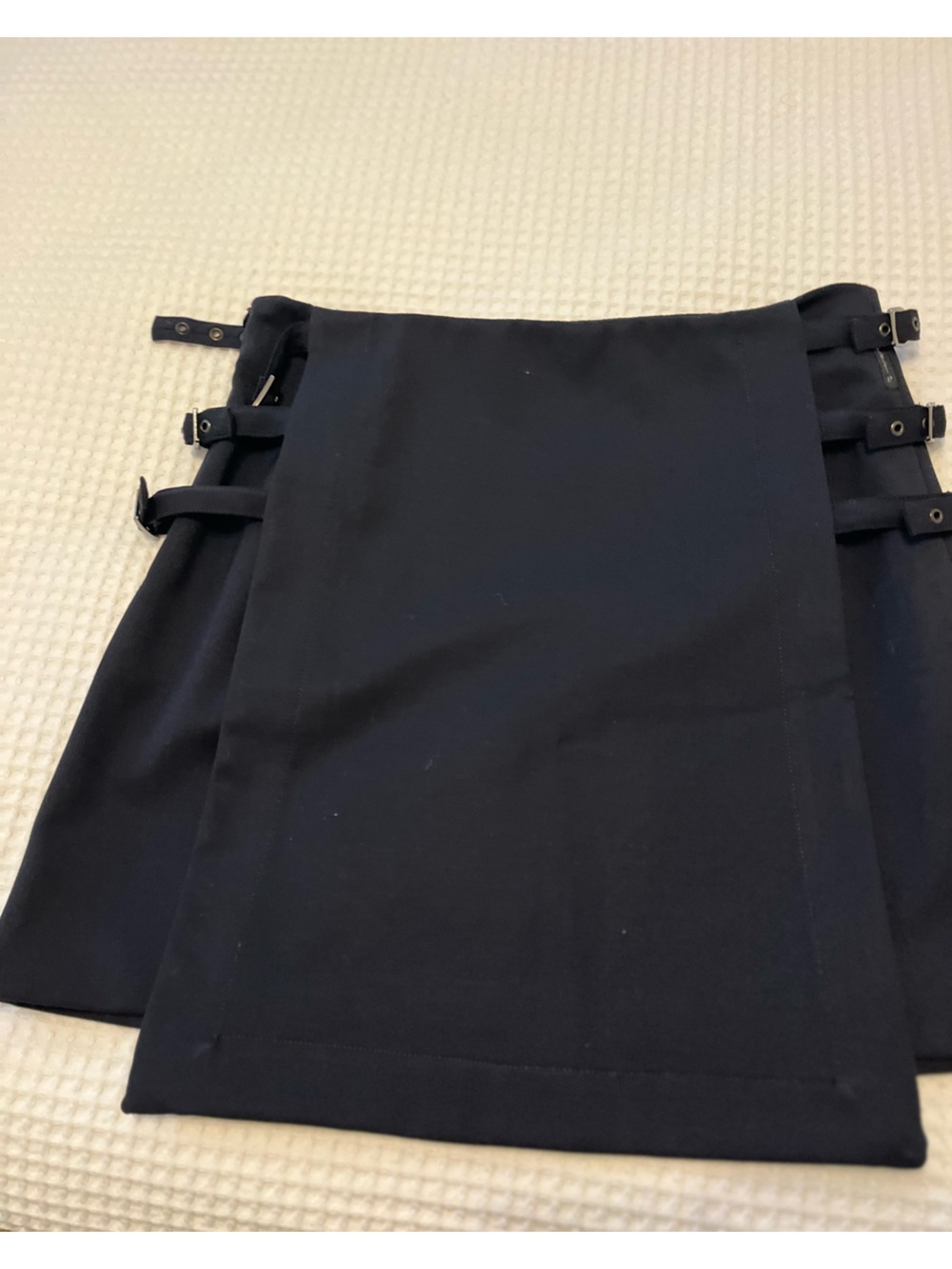 Armani Jeans Black Mini Skirt with Side Strap Details